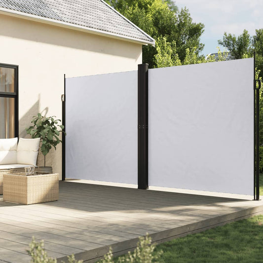 vidaXL Retractable Side Awning White 200x600 cm