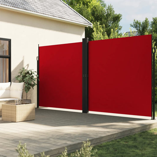 vidaXL Retractable Side Awning Red 220x600 cm