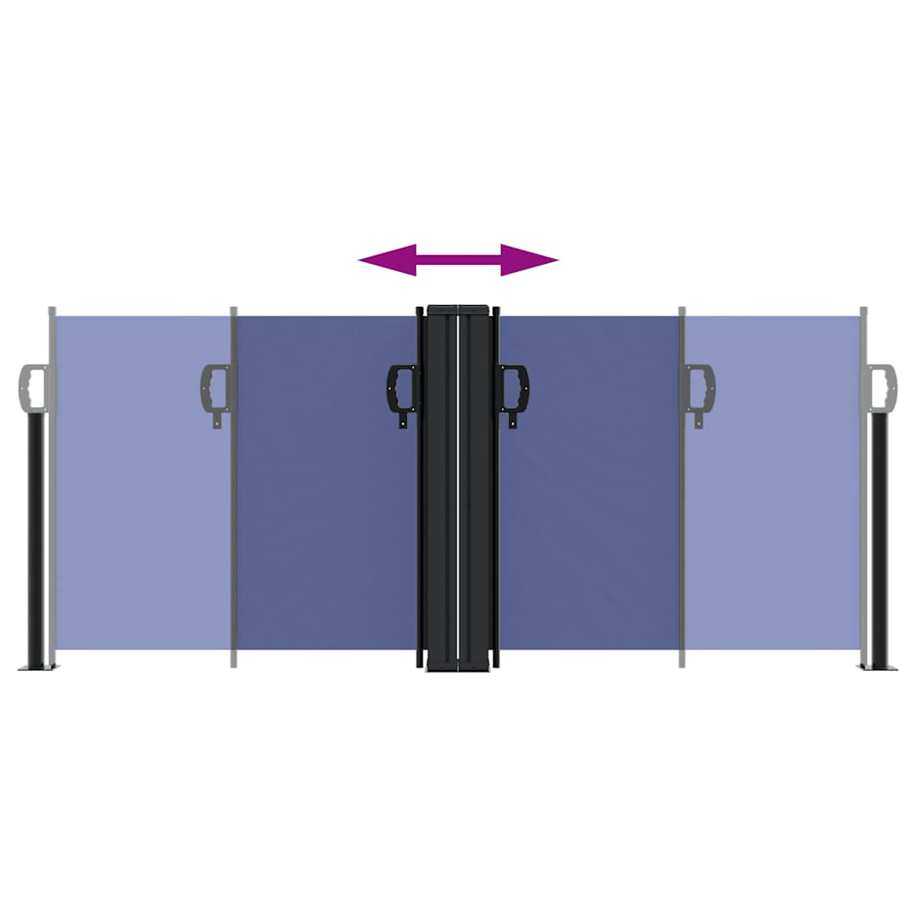 Retractable Side Awning Blue 100x1000 cm