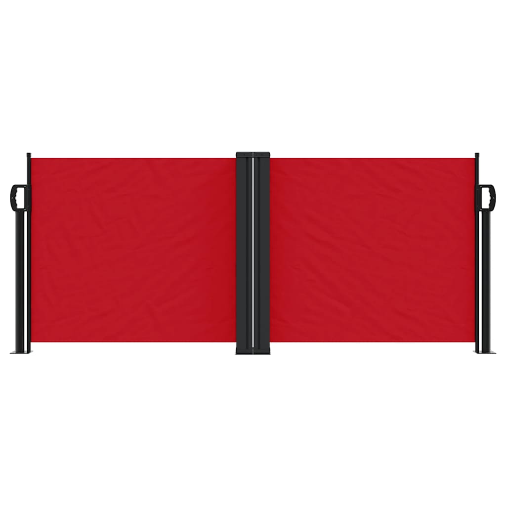 Retractable Side Awning Red 100x1000 cm