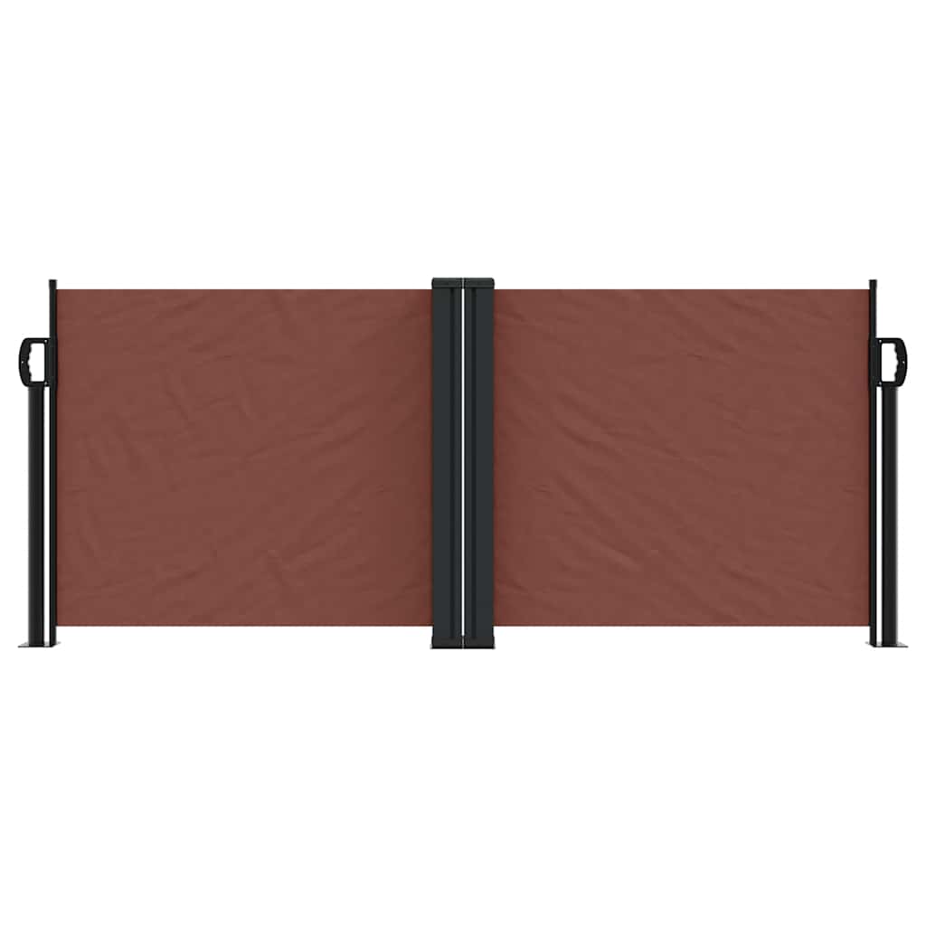 Retractable Side Awning Brown 100x1000 cm