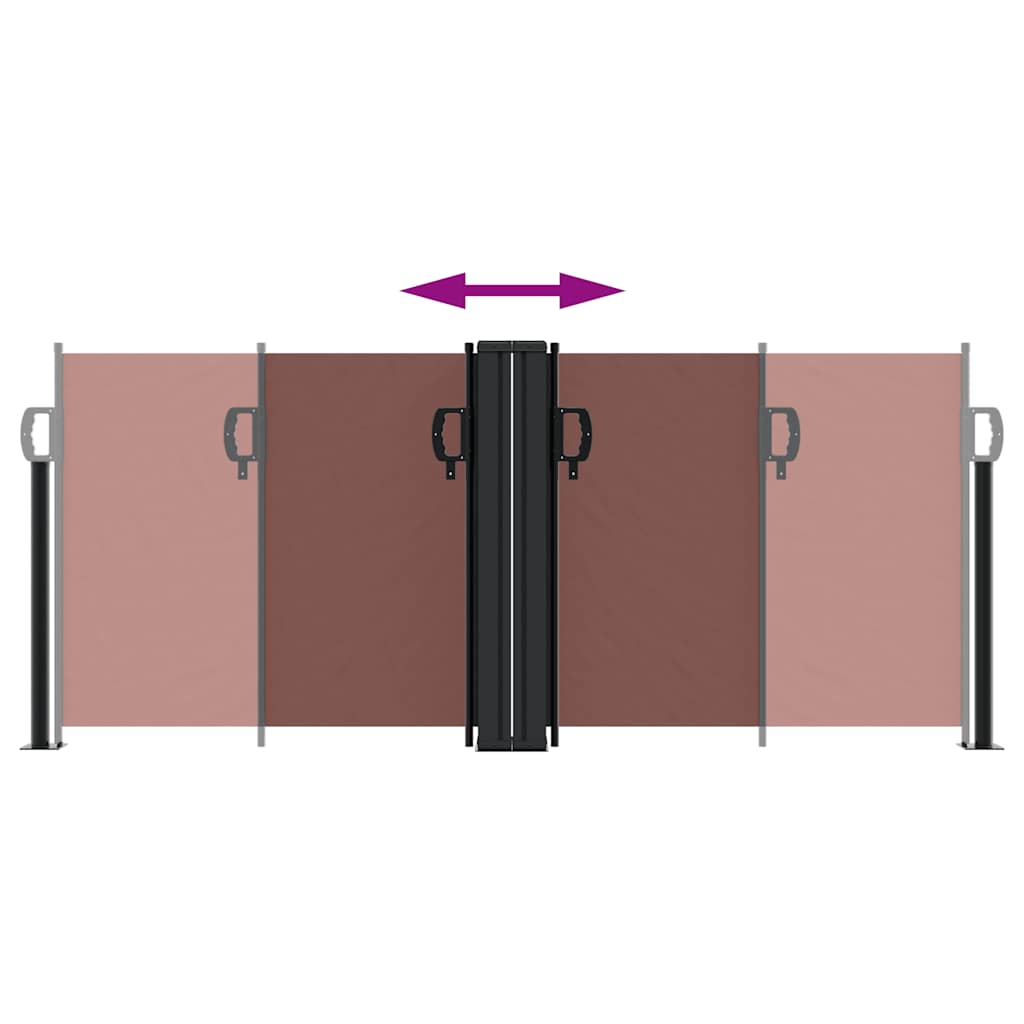 Retractable Side Awning Brown 100x1000 cm