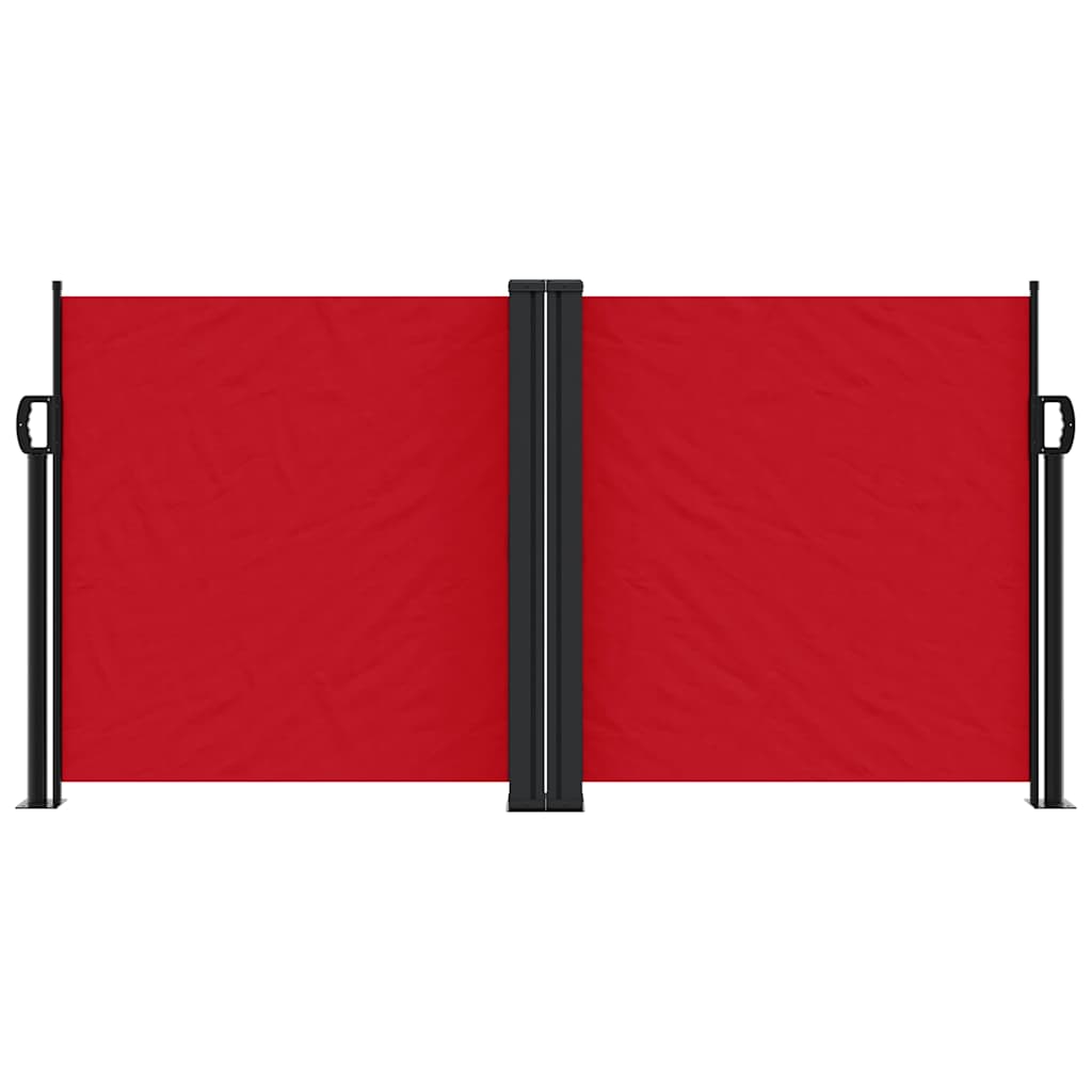 Retractable Side Awning Red 120x1000 cm