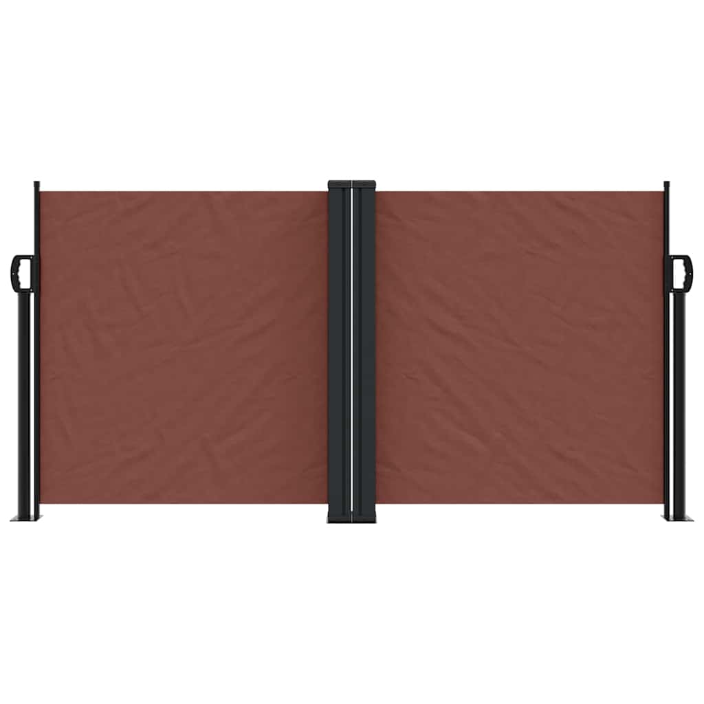 Retractable Side Awning Brown 120x1000 cm