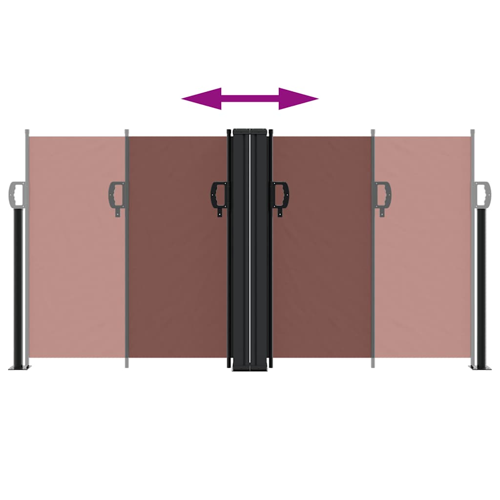 Retractable Side Awning Brown 120x1000 cm