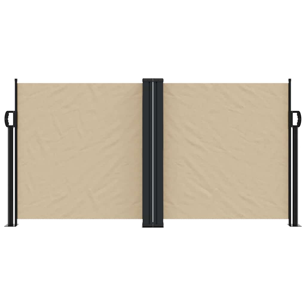 Retractable Side Awning Beige 120x1000 cm