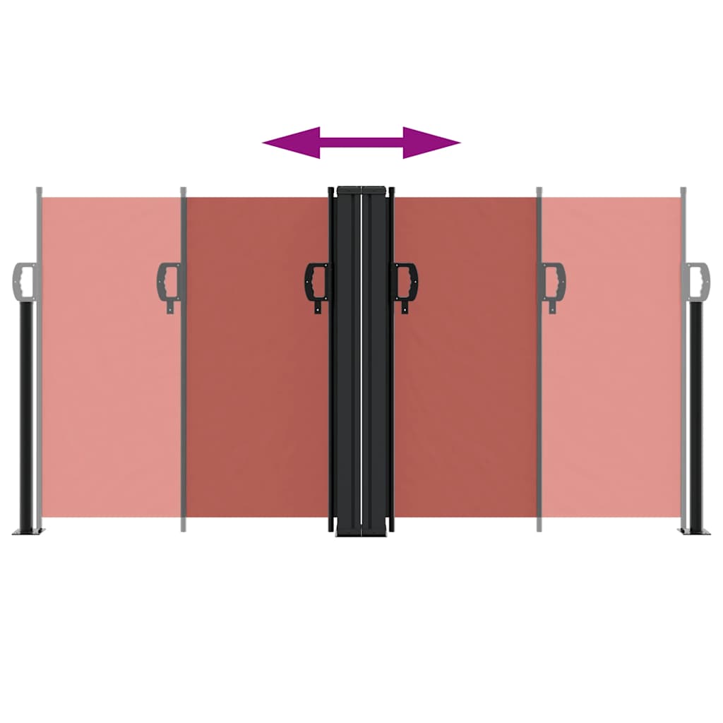 Retractable Side Awning Terracotta 120x1000 cm