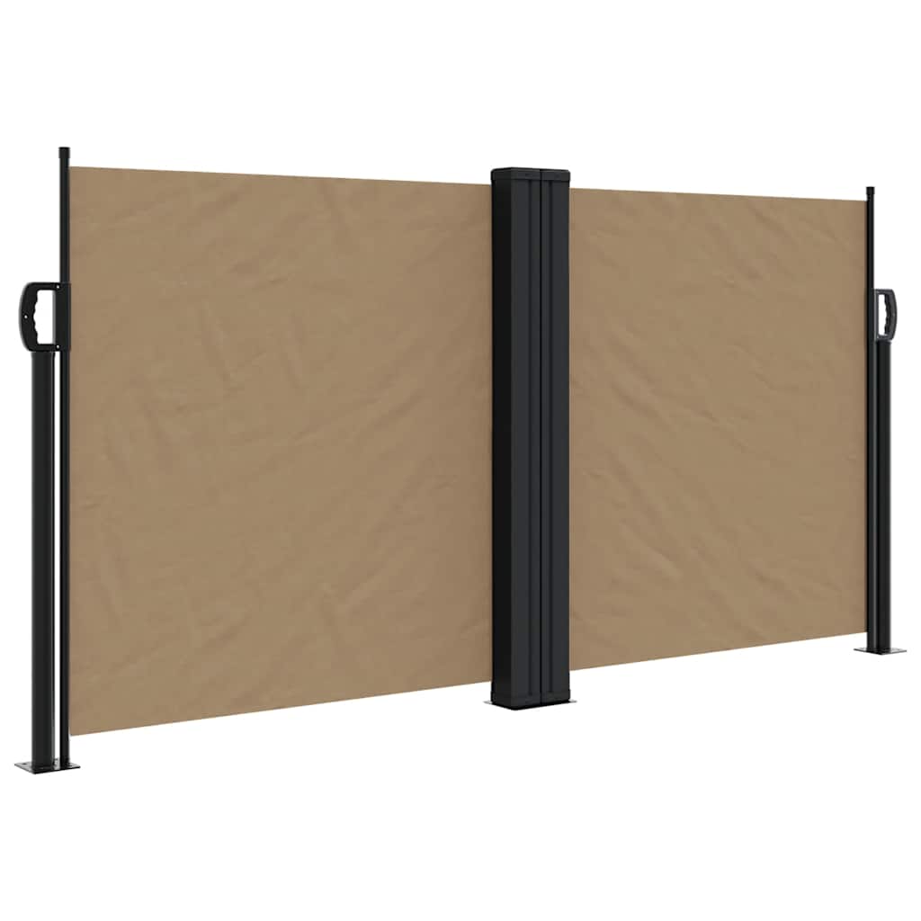 Retractable Side Awning Taupe 120x1000 cm