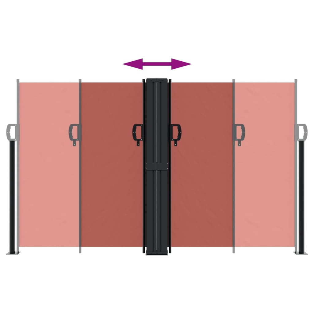 Retractable Side Awning Terracotta 140x1000 cm
