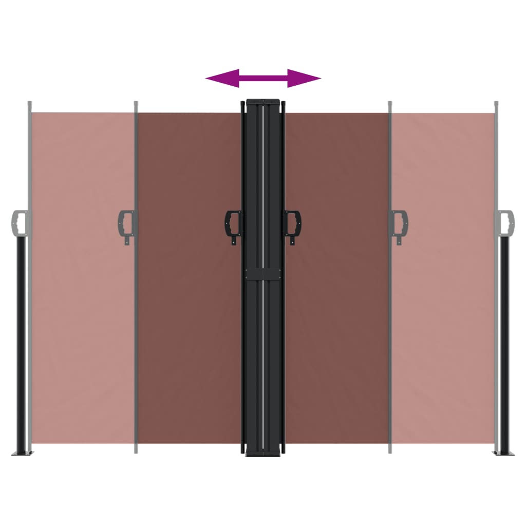Retractable Side Awning Brown 180x1000 cm