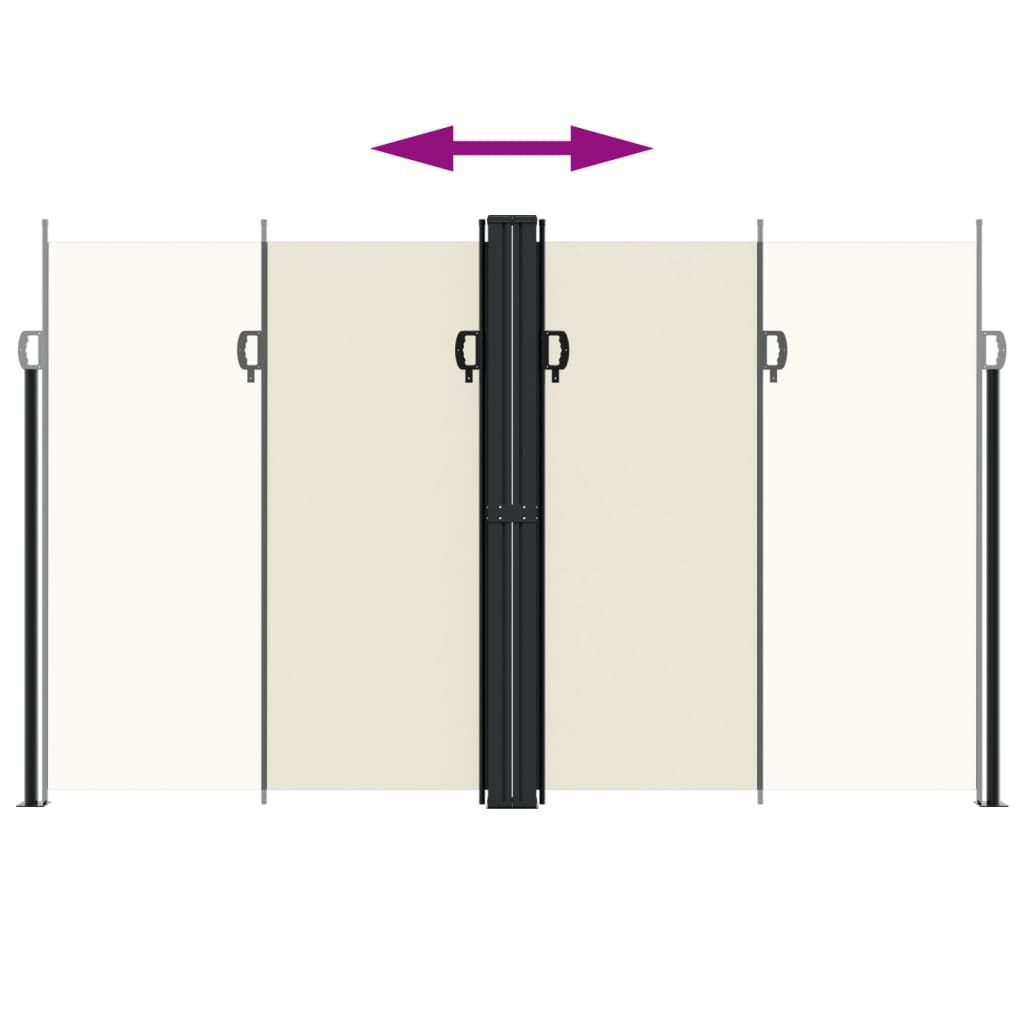 Retractable Side Awning Cream 200x1000 cm