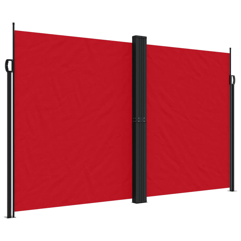 vidaXL Retractable Side Awning Red 200x1000 cm