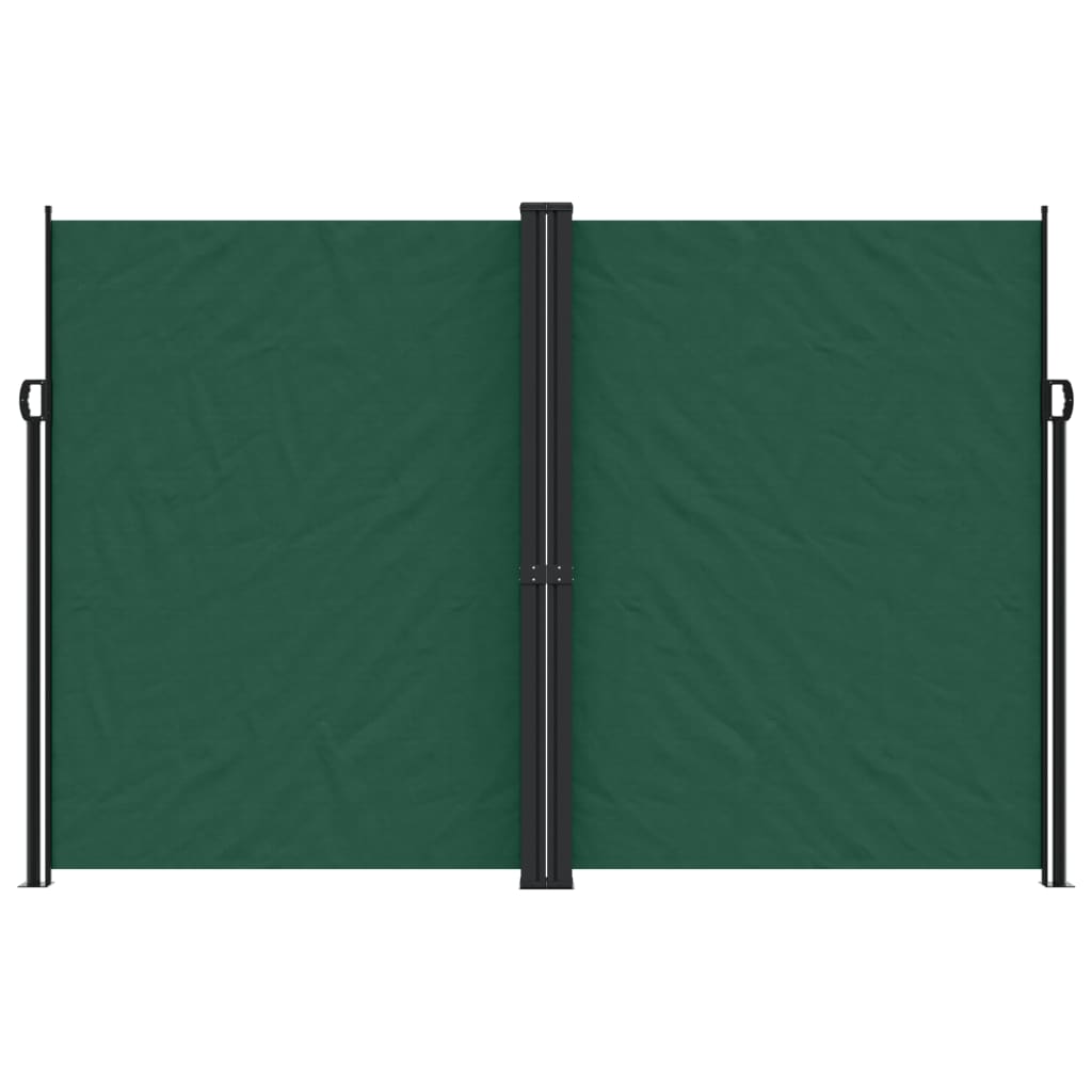 vidaXL Retractable Side Awning Dark Green 220x1000 cm