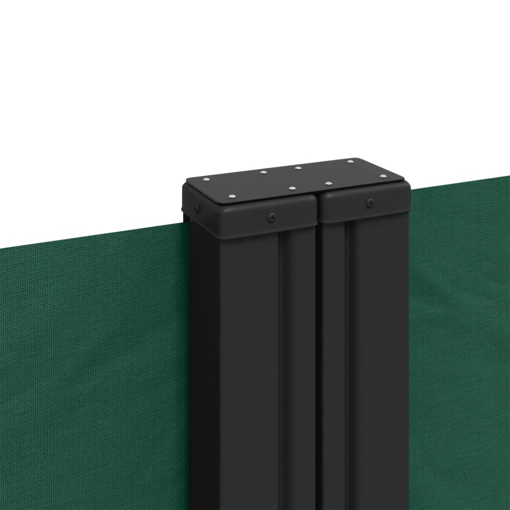 vidaXL Retractable Side Awning Dark Green 220x1000 cm