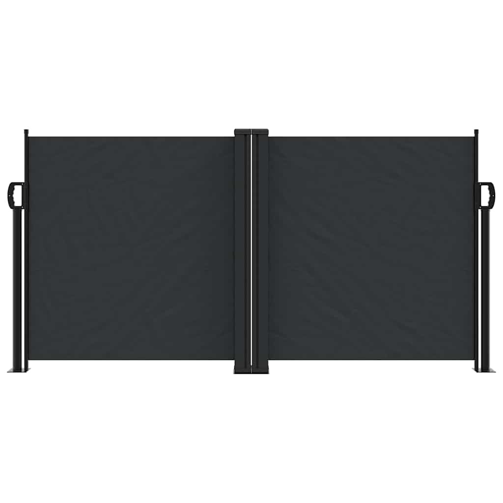 Retractable Side Awning Black 120x1200 cm
