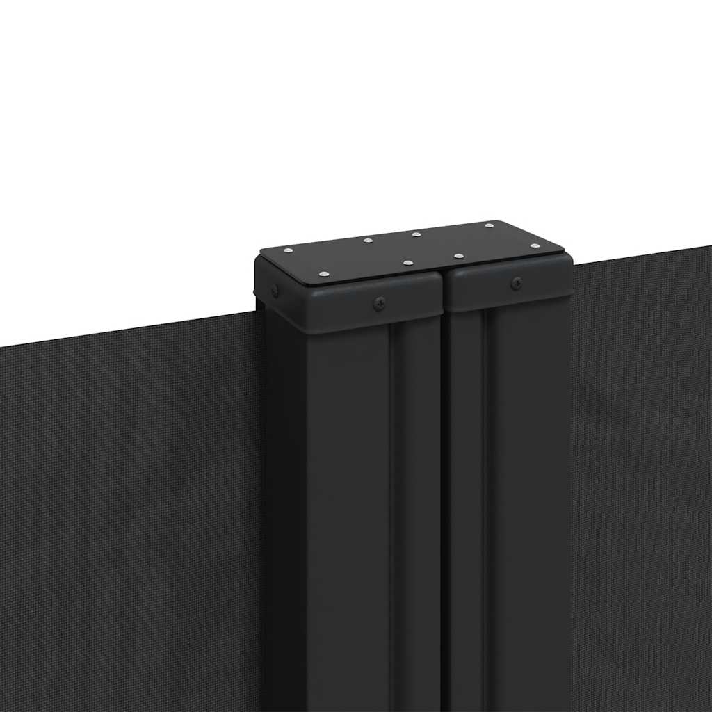 Retractable Side Awning Black 140x1200 cm