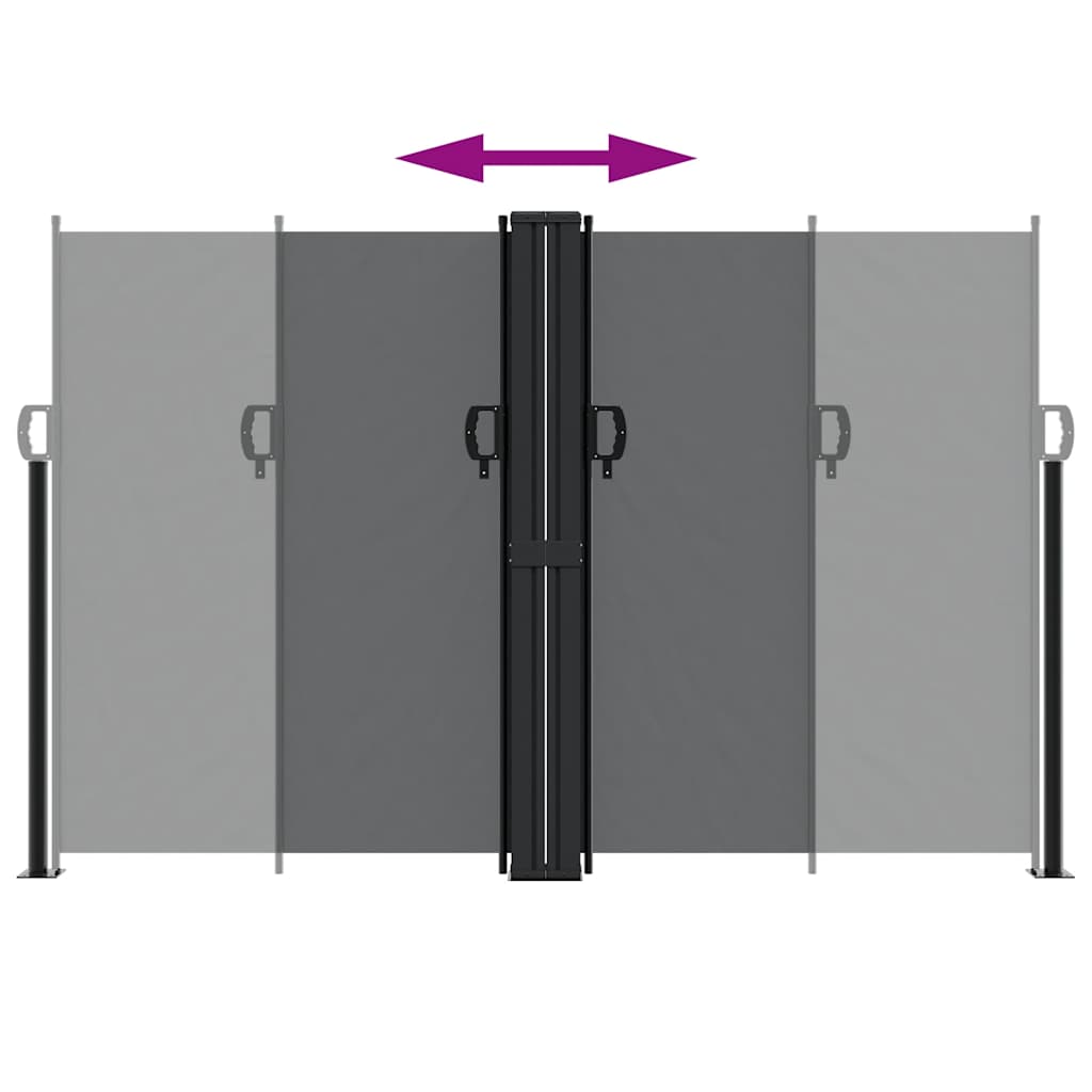 Retractable Side Awning Black 160x1200 cm