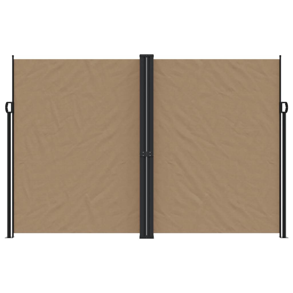 vidaXL Retractable Side Awning Taupe 220x1200 cm