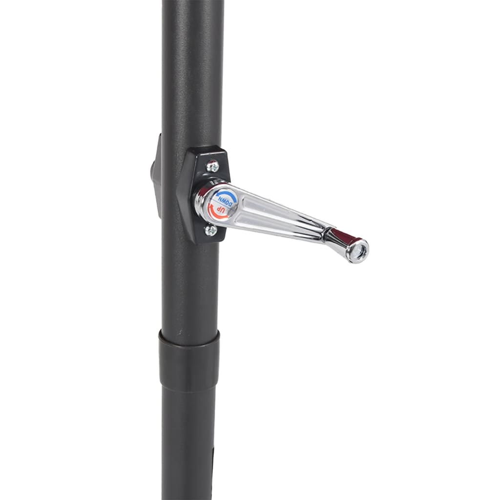 Garden Parasol with LEDs&Steel Pole Bordeaux Red 225x225x212cm