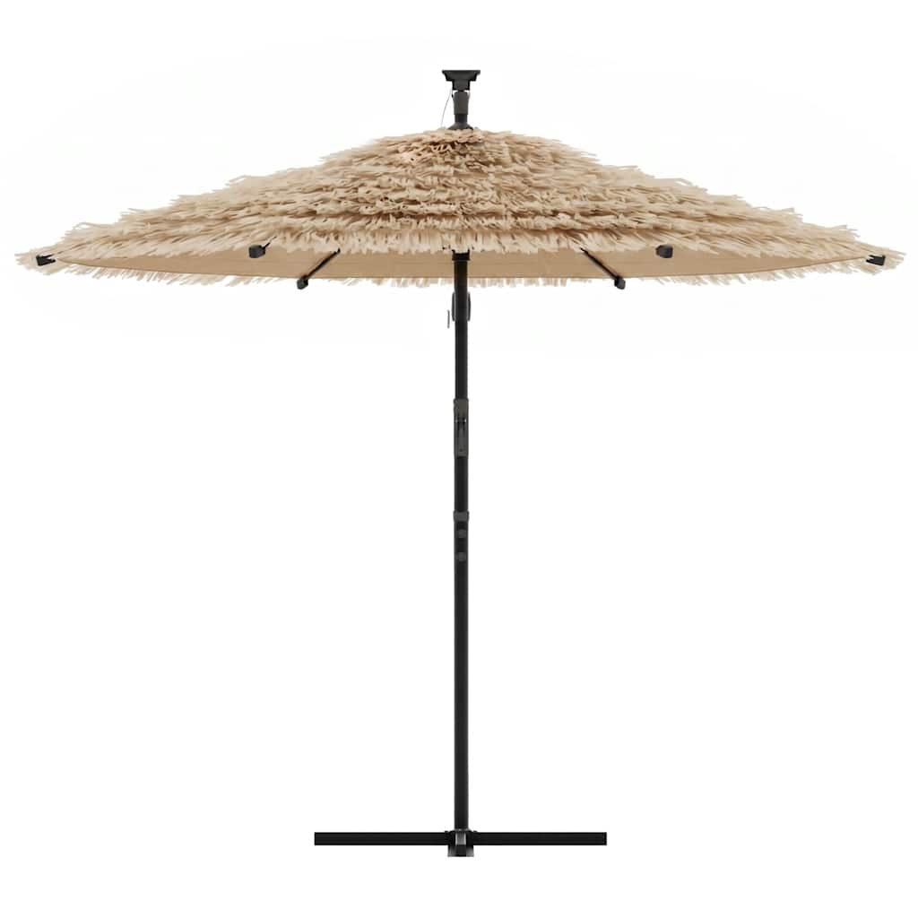 Garden Parasol with Steel Pole Brown 269x269x235 cm