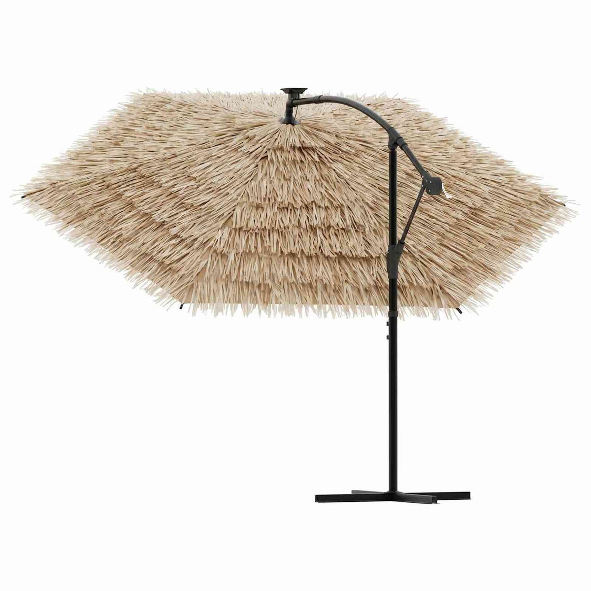 Garden Parasol with Steel Pole Brown 269x269x235 cm