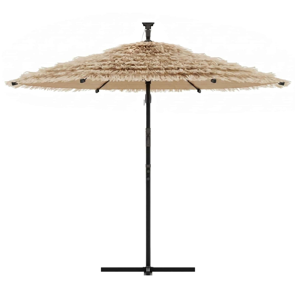 Garden Parasol with Steel Pole Brown 269x269x235 cm