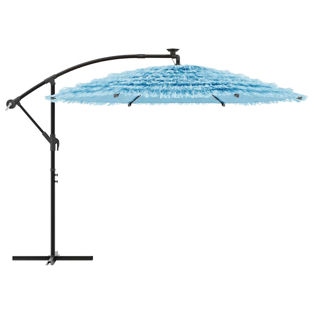 Garden Parasol with Steel Pole Blue 269x269x235 cm