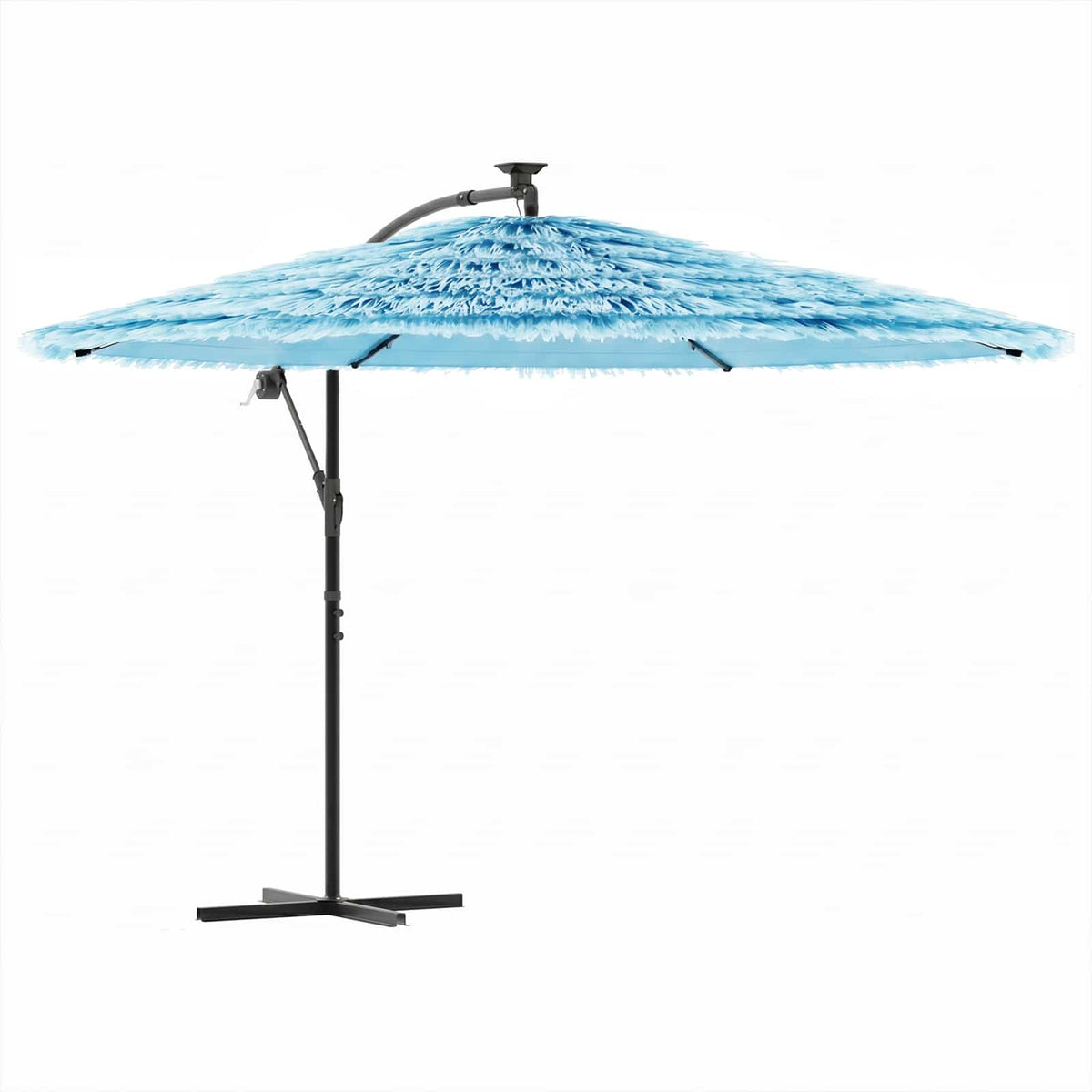 Garden Parasol with Steel Pole Blue 269x269x235 cm