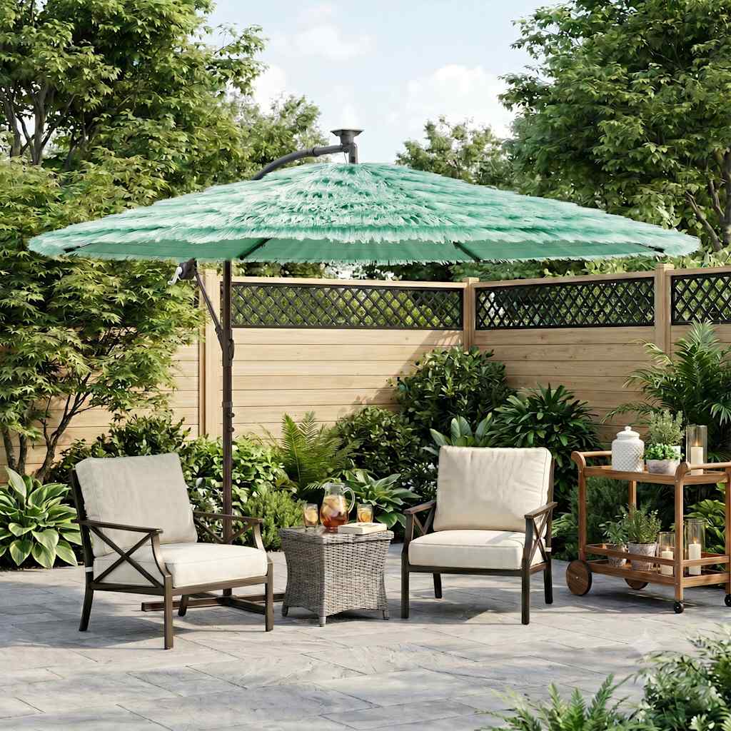 Garden Parasol with Steel Pole Green 269x269x235 cm