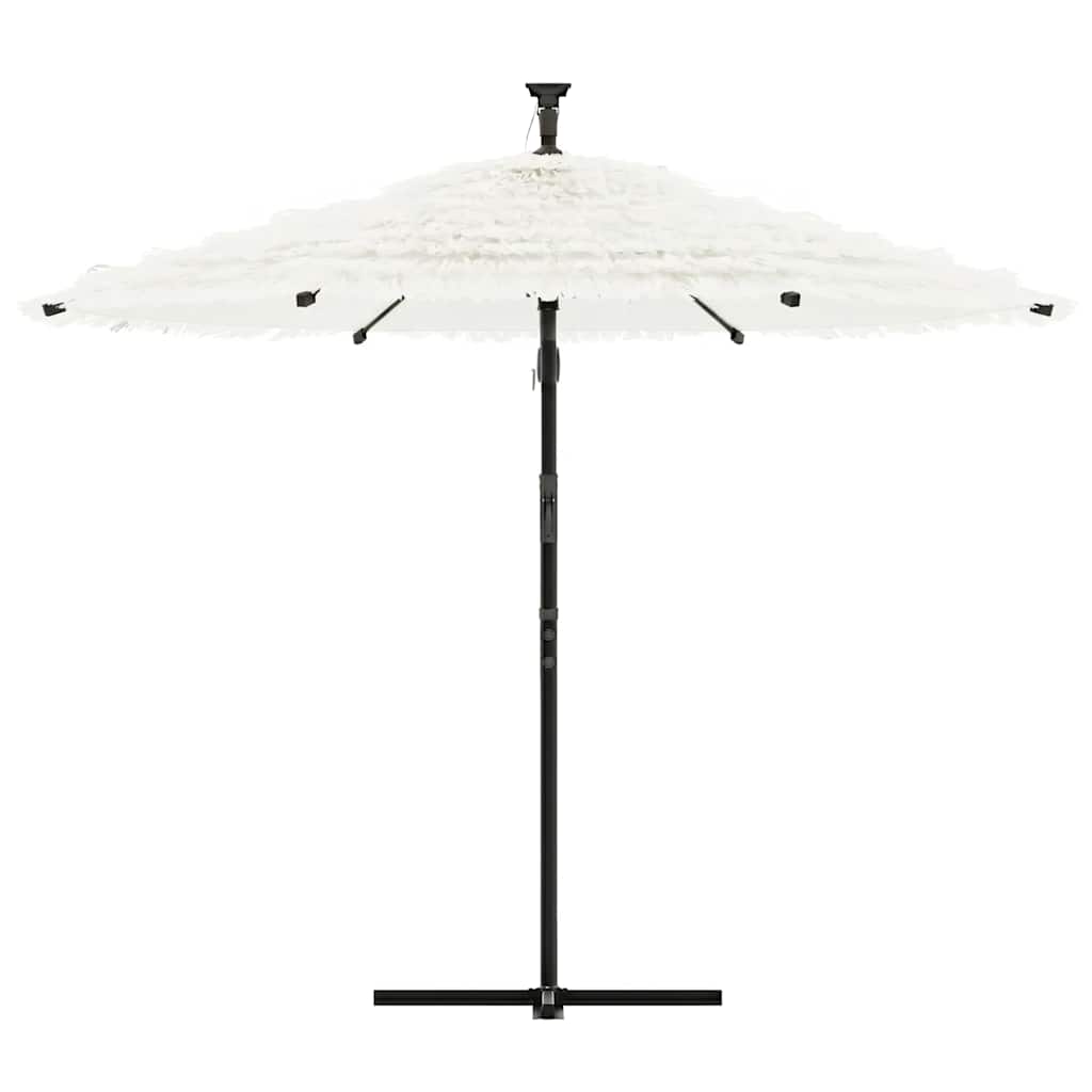 Garden Parasol with Steel Pole White 269x269x235 cm