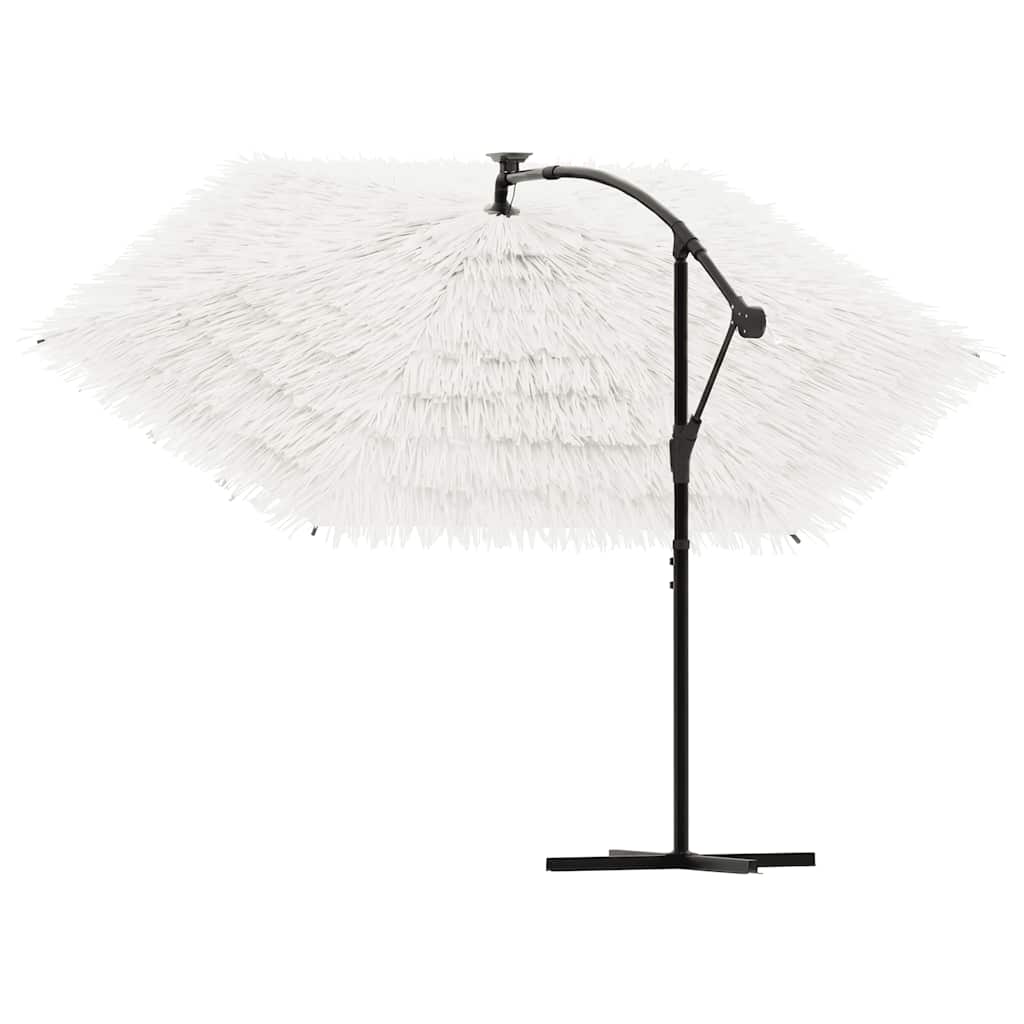 Garden Parasol with Steel Pole White 269x269x235 cm