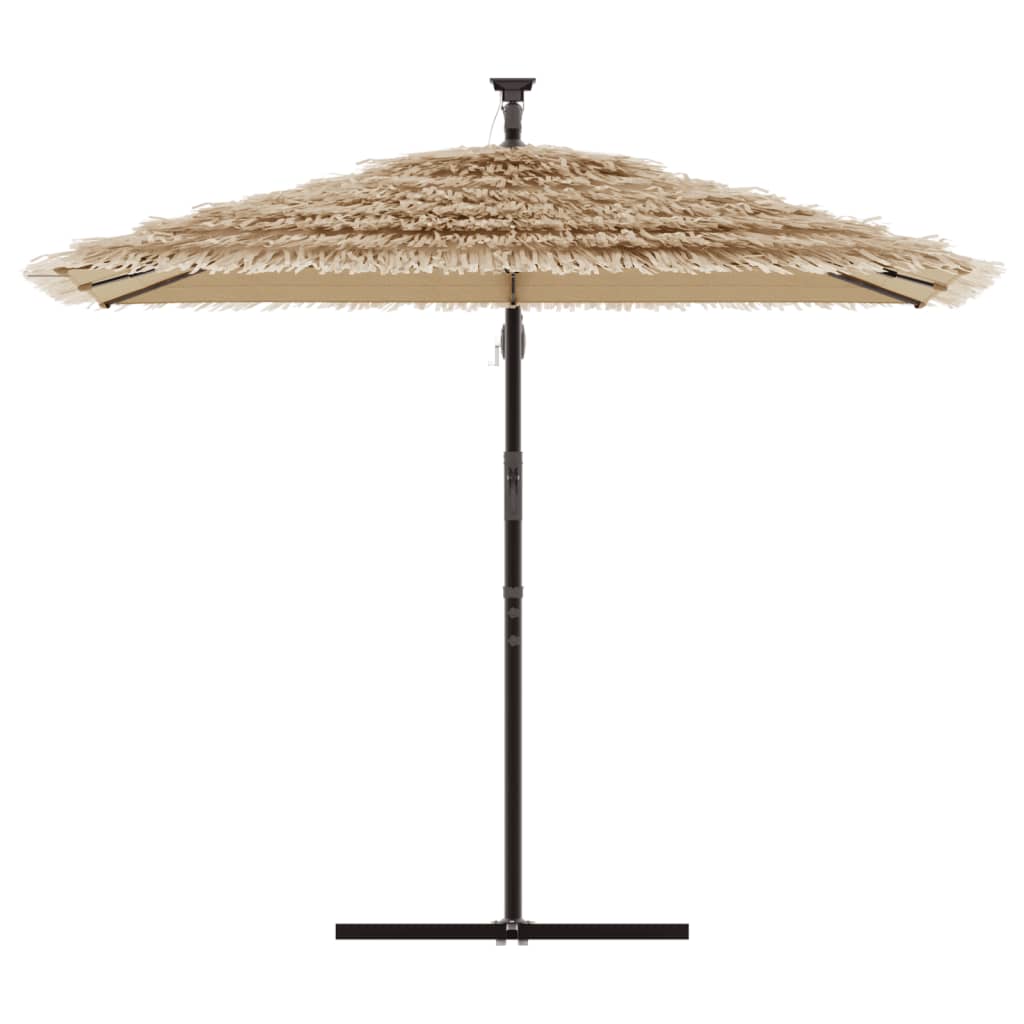 vidaXL Garden Parasol with Steel Pole Brown 290x290x238 cm