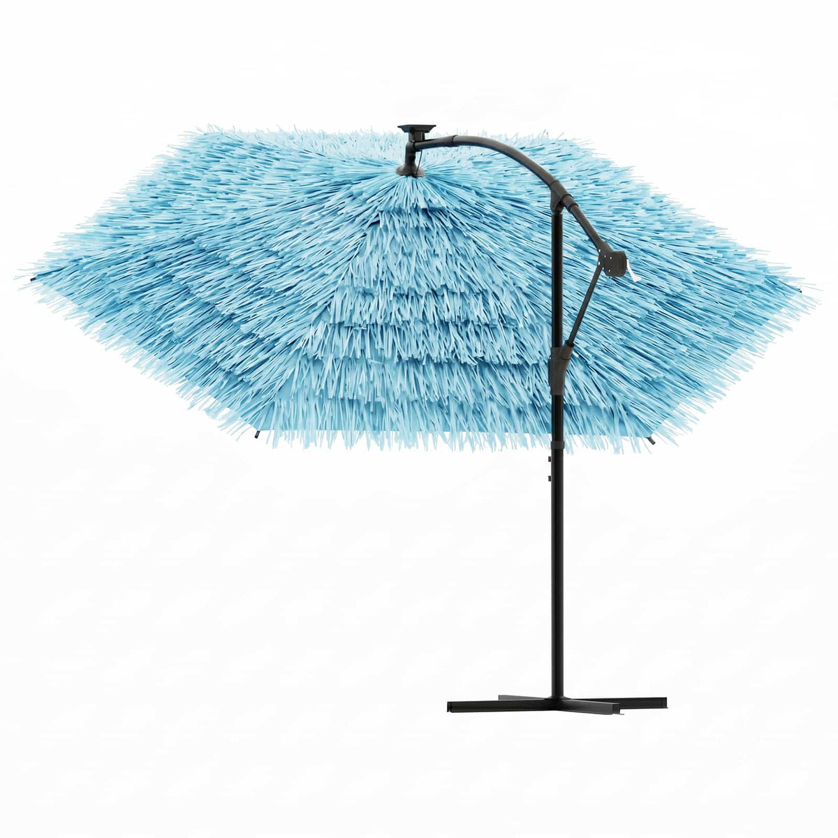 Garden Parasol with Steel Pole Blue 290x290x238 cm