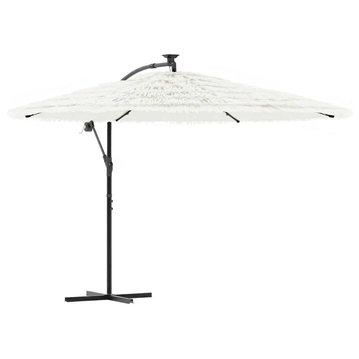 Garden Parasol with Steel Pole White 290x290x238 cm