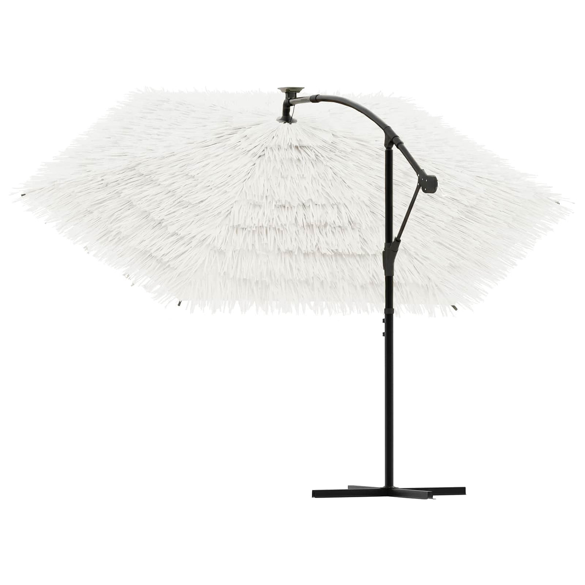 Garden Parasol with Steel Pole White 290x290x238 cm