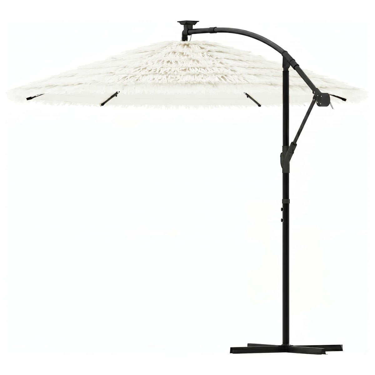 Garden Parasol with Steel Pole White 290x290x238 cm