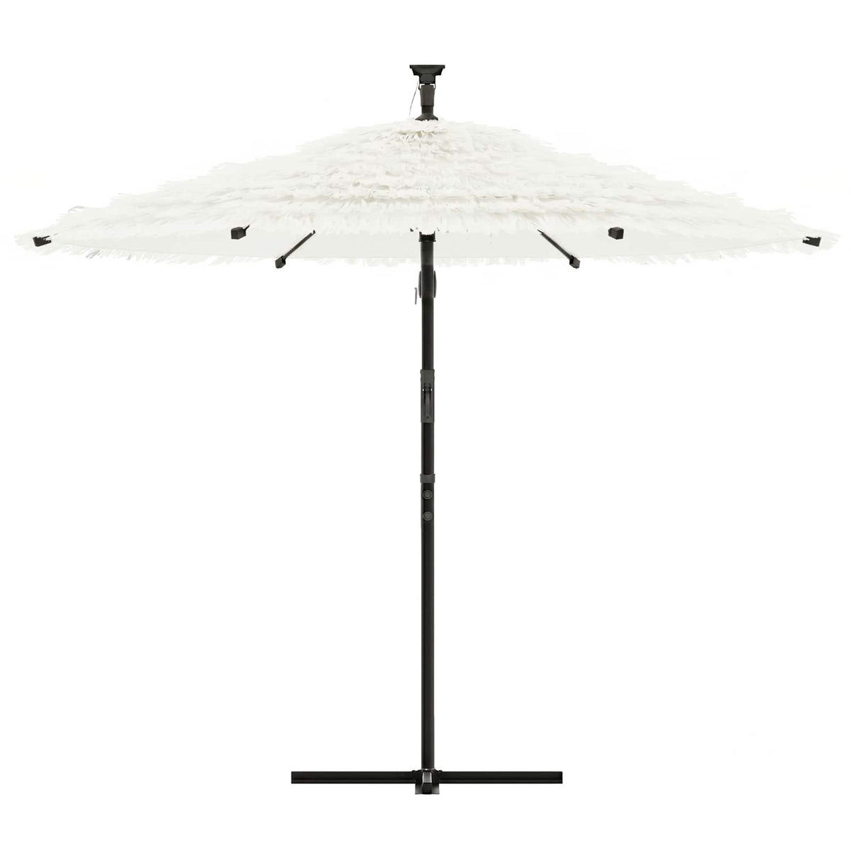 Garden Parasol with Steel Pole White 290x290x238 cm