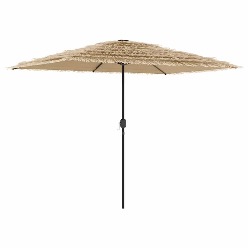Garden Parasol with Steel Pole Brown 300x200x250 cm