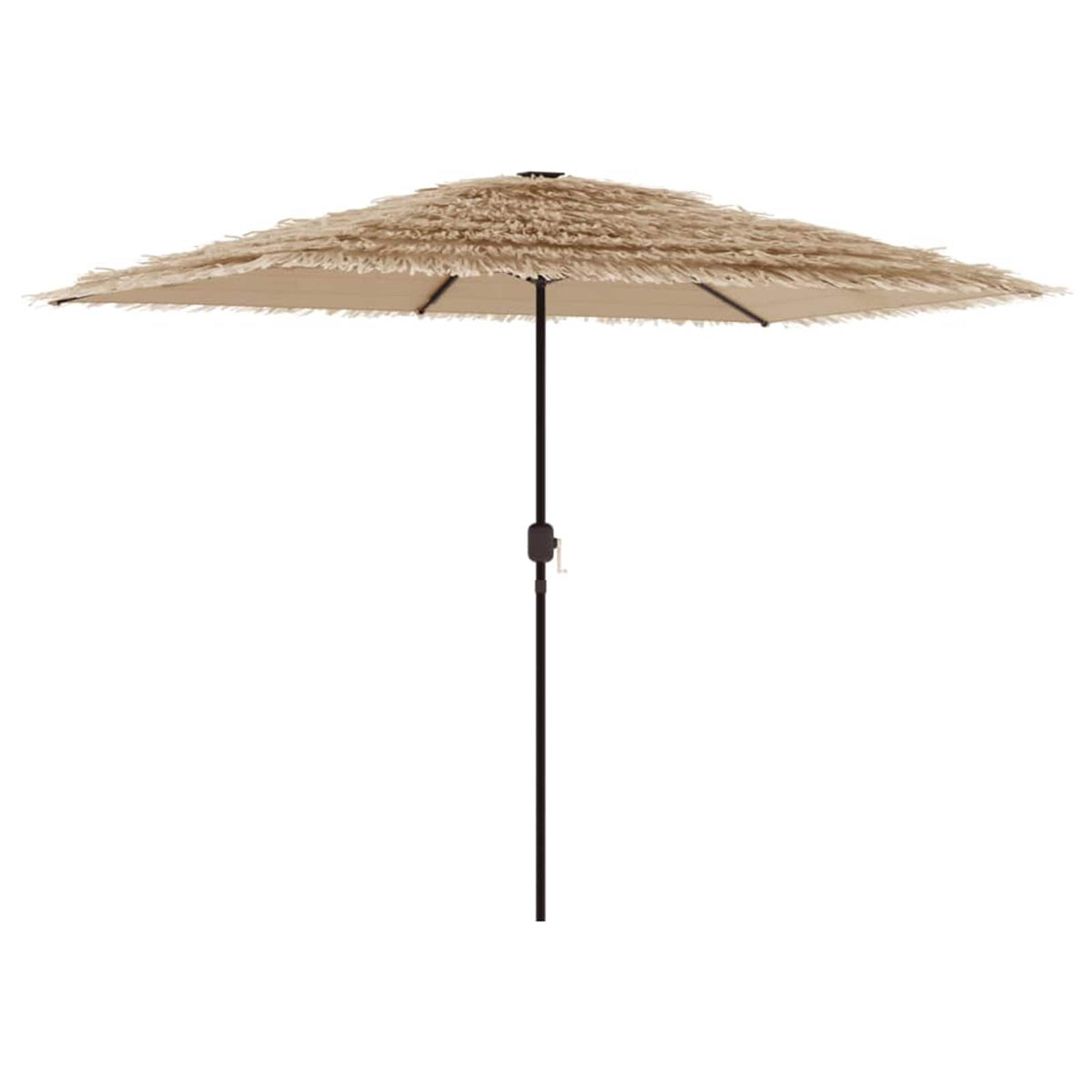 Garden Parasol with Steel Pole Brown 300x200x250 cm