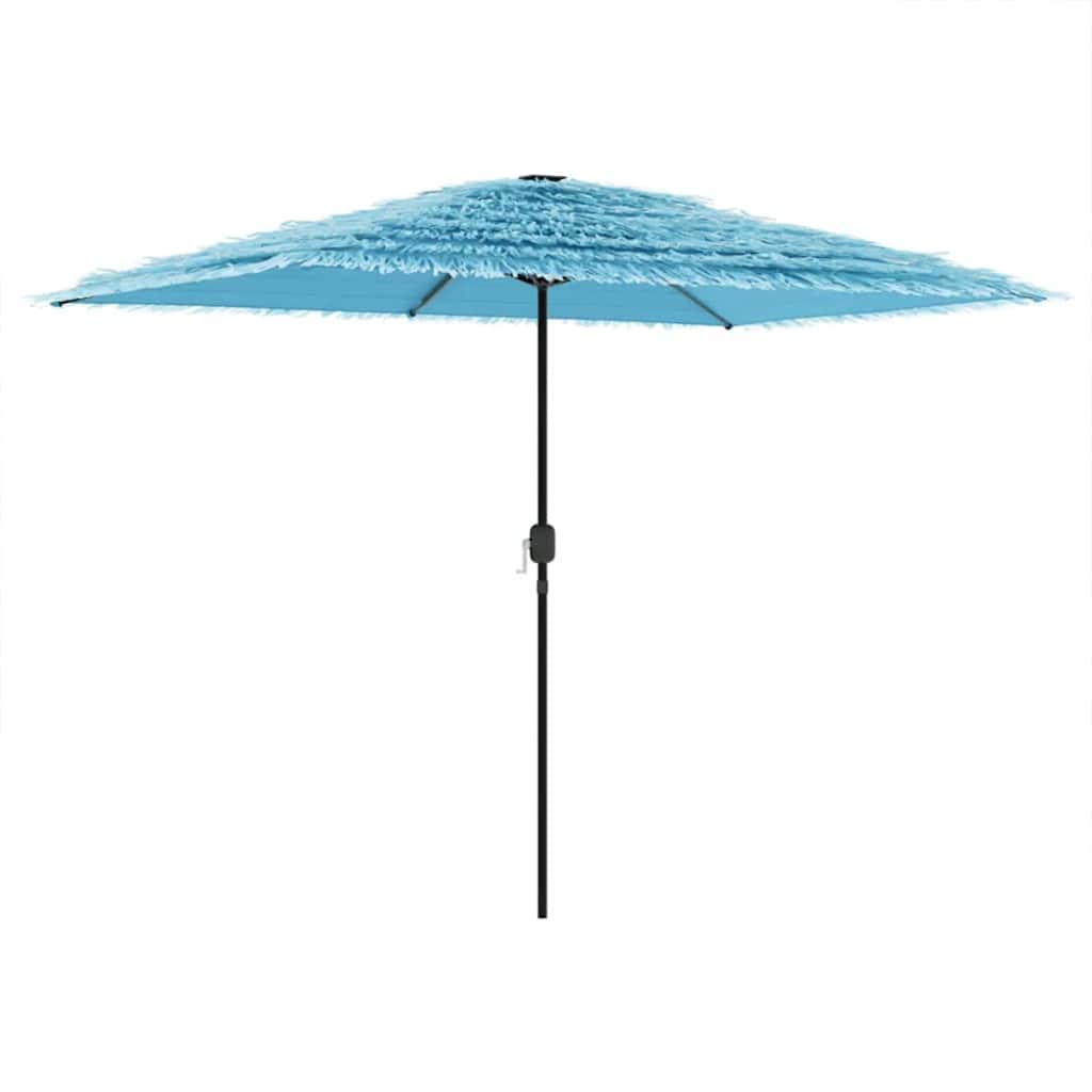 Garden Parasol with Steel Pole Blue 300x200x250 cm
