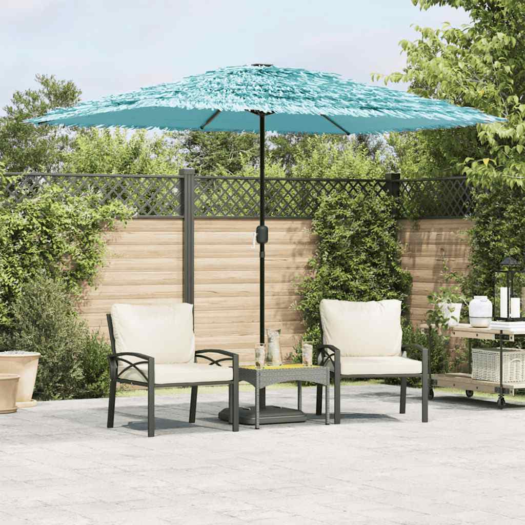 Garden Parasol with Steel Pole Blue 300x200x250 cm