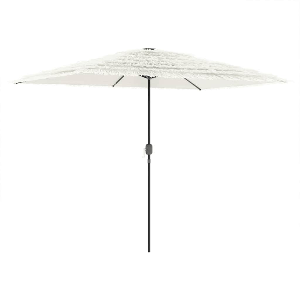 Garden Parasol with Steel Pole White 300x200x250 cm