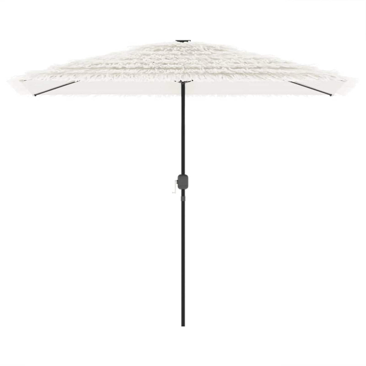 Garden Parasol with Steel Pole White 300x200x250 cm