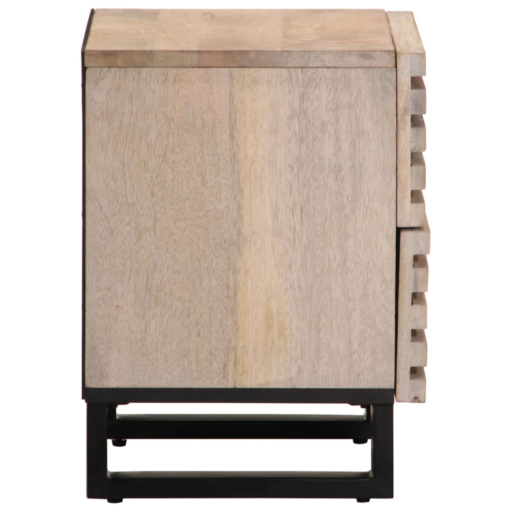 Bedside Cabinet 40x34x46 cm Solid Wood Bleached Mango