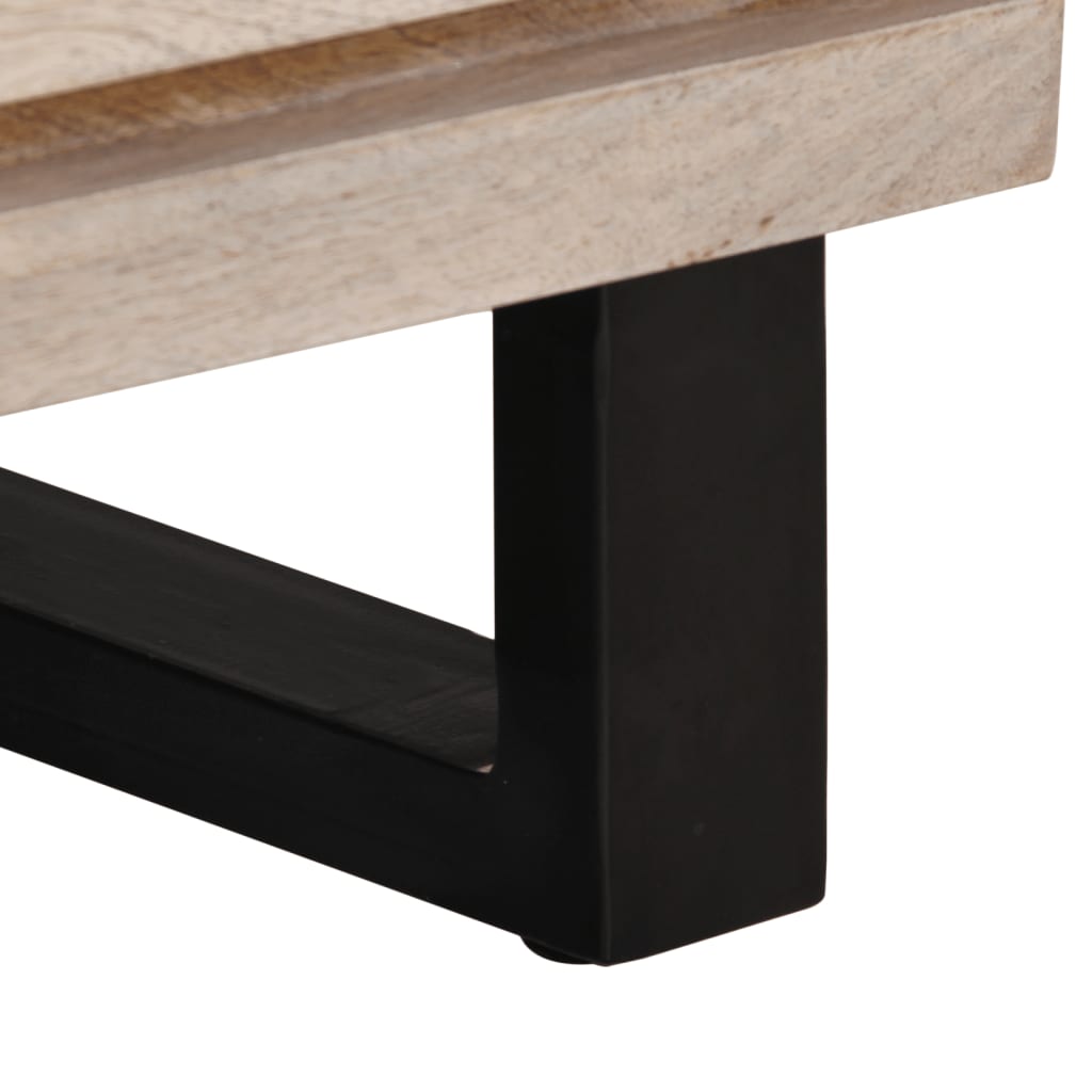 Bedside Cabinets 2 pcs 40x34x46 cm Solid Wood Bleached Mango