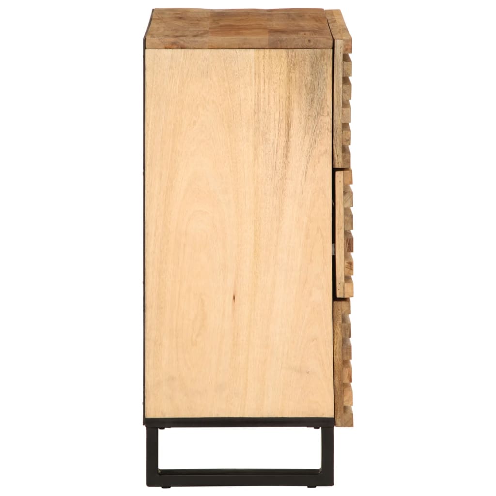 Sideboard 60x34x75 cm Solid Wood Rough Mango