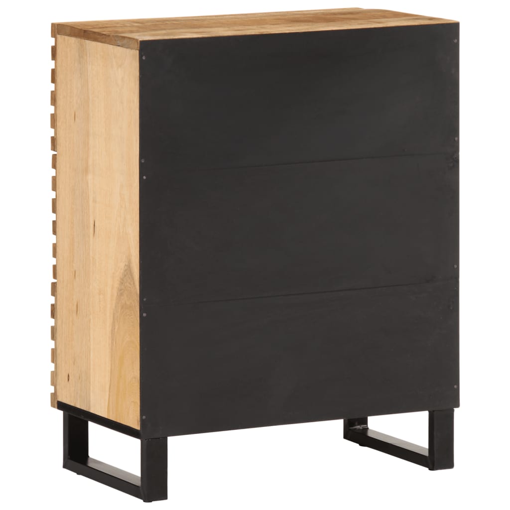 Sideboard 60x34x75 cm Solid Wood Rough Mango