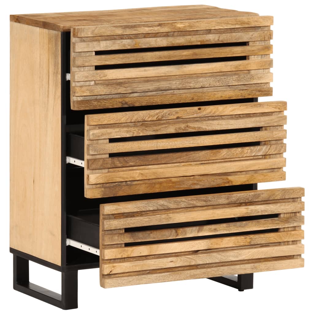 Sideboard 60x34x75 cm Solid Wood Rough Mango