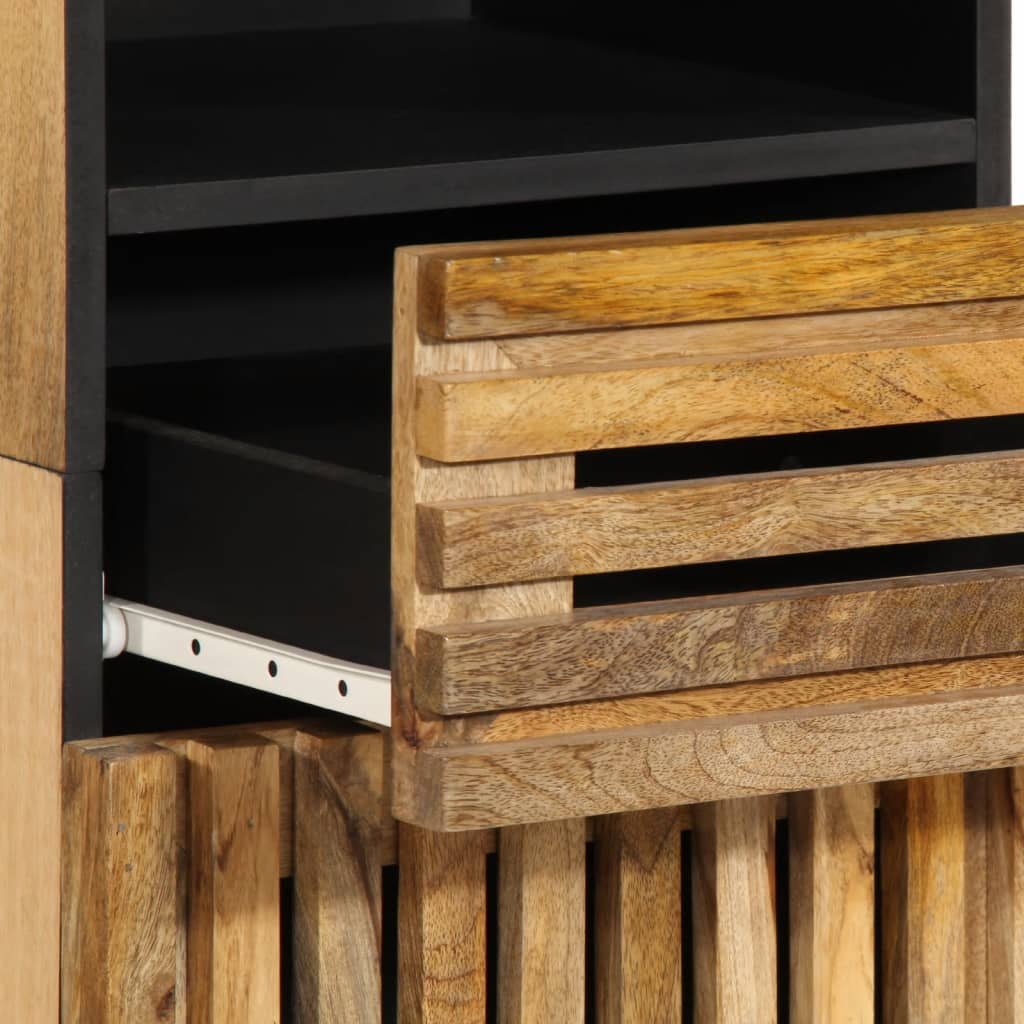 Sideboard 38x34x160 cm Solid Wood Rough Mango