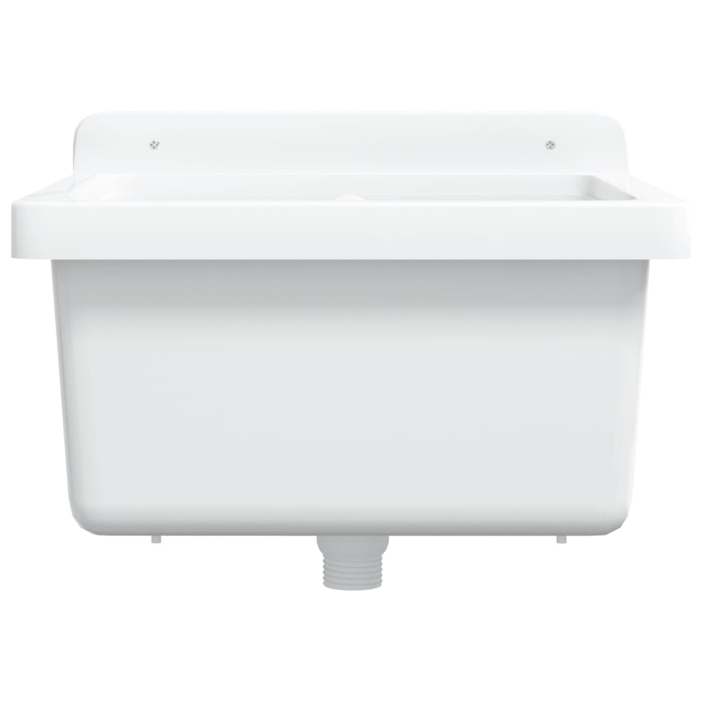 vidaXL Sink Washbasin for Wall Mounting White 40x40x24 cm Resin